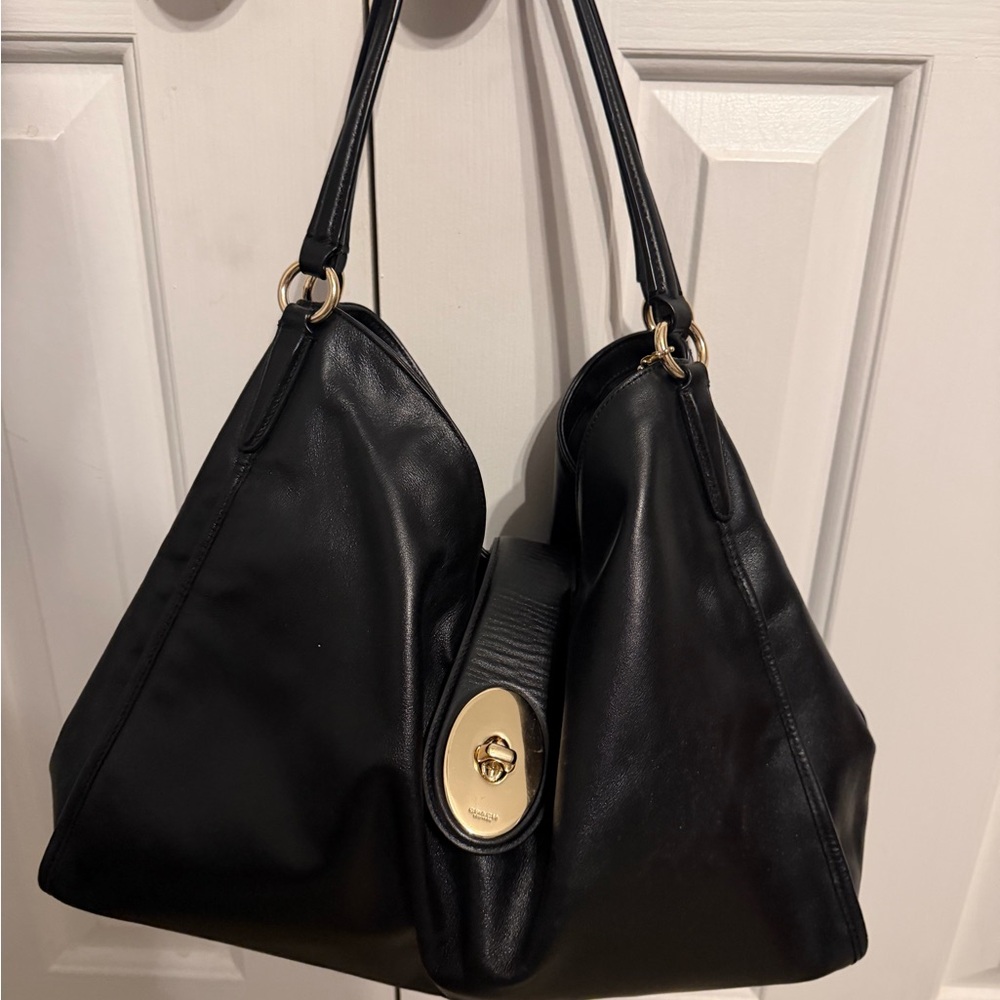 Coach Black Leather Women's Bag